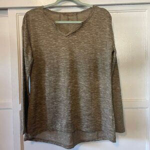 prAna Pullover Top Women's Size Medium Long Sleeve Olive Green Elevated Basic